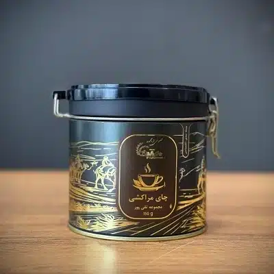 نمای کامل شاه چای مراکشی برند تقی‌پور
