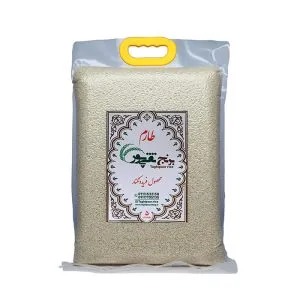 بسته‌بندی برنج طارم فریدونکنار تقی‌پور ۱۰ کیلویی وکیوم‌شده