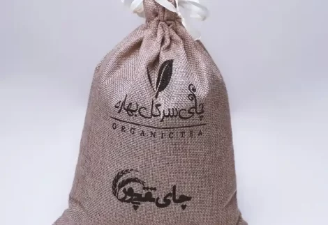 بسته‌بندی کنفی چای سرگل لاهیجان برند تقی‌پور با طراحی طبیعی و ارگانیک
